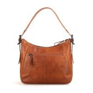 Spikes & Sparrow Cognac Elegan Leather Shoulder Bag